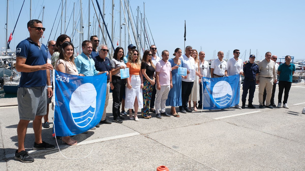 Kemer G-Marina ve 5 tekneye mavi bayrak ödülü
