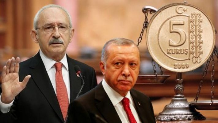 Kılıçdaroğlu'ndan, Cumhurbaşkanı Erdoğan'a 5 kuruşluk dava